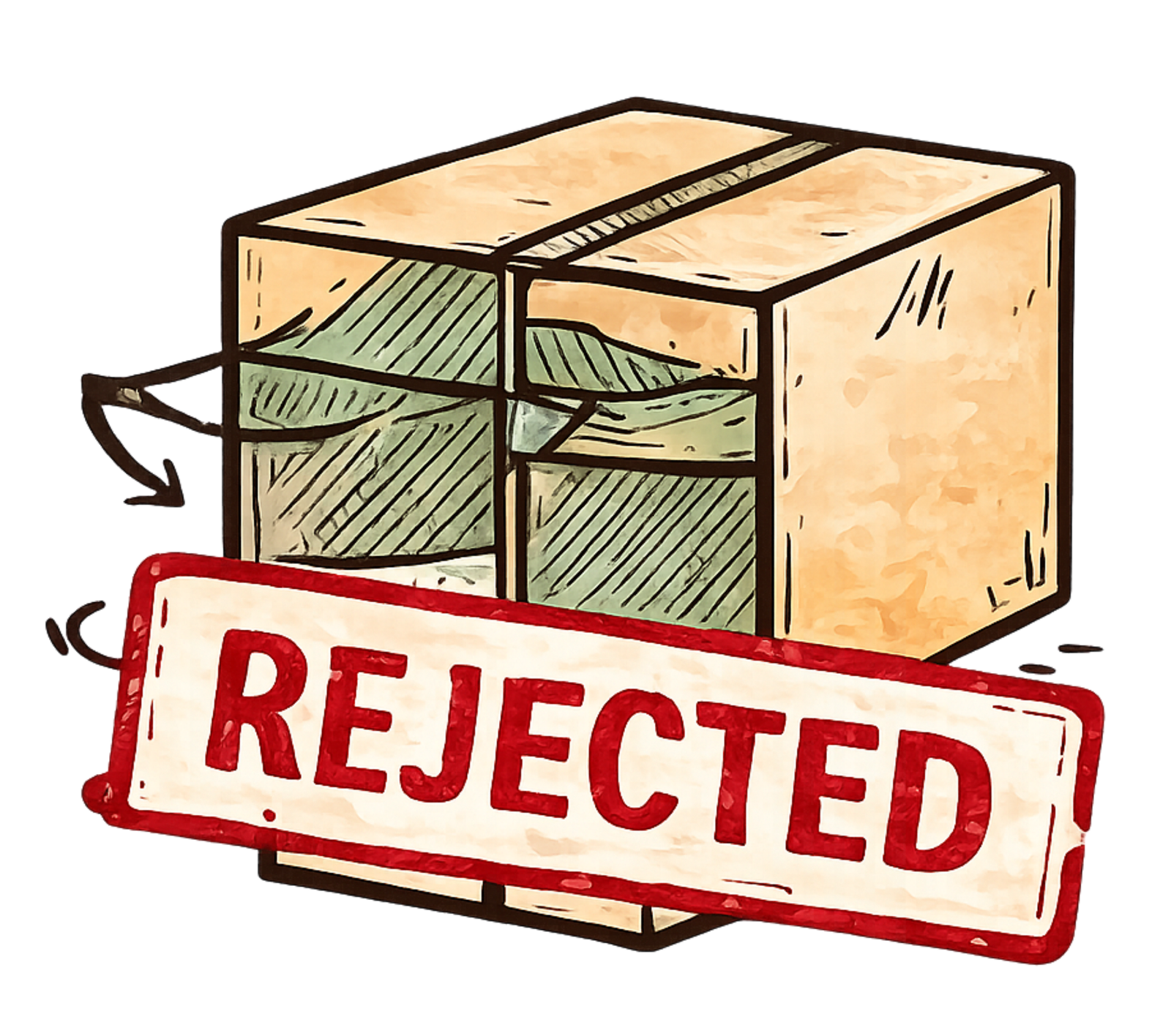 rejected box icon